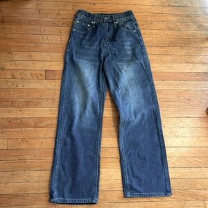 Stretch waist wide leg denim size Small